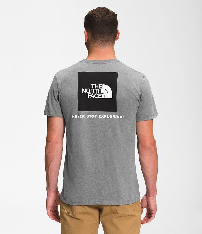 The North Face Mens T-Shirts Short Sleeve Box NSE 597ZGRIUX - Grey